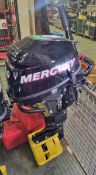 Mercury 9.9HP four stroke outboard motor & fuel can - Model 1F10201FA - serial 0R527782 - 19.8 hours