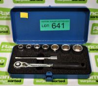 King Dick 9-piece metric 3/8 inch wrench socket set 10-22mm