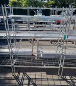 Stainless Steel 4 Tier wire racking - L122 x W46 x H169cm