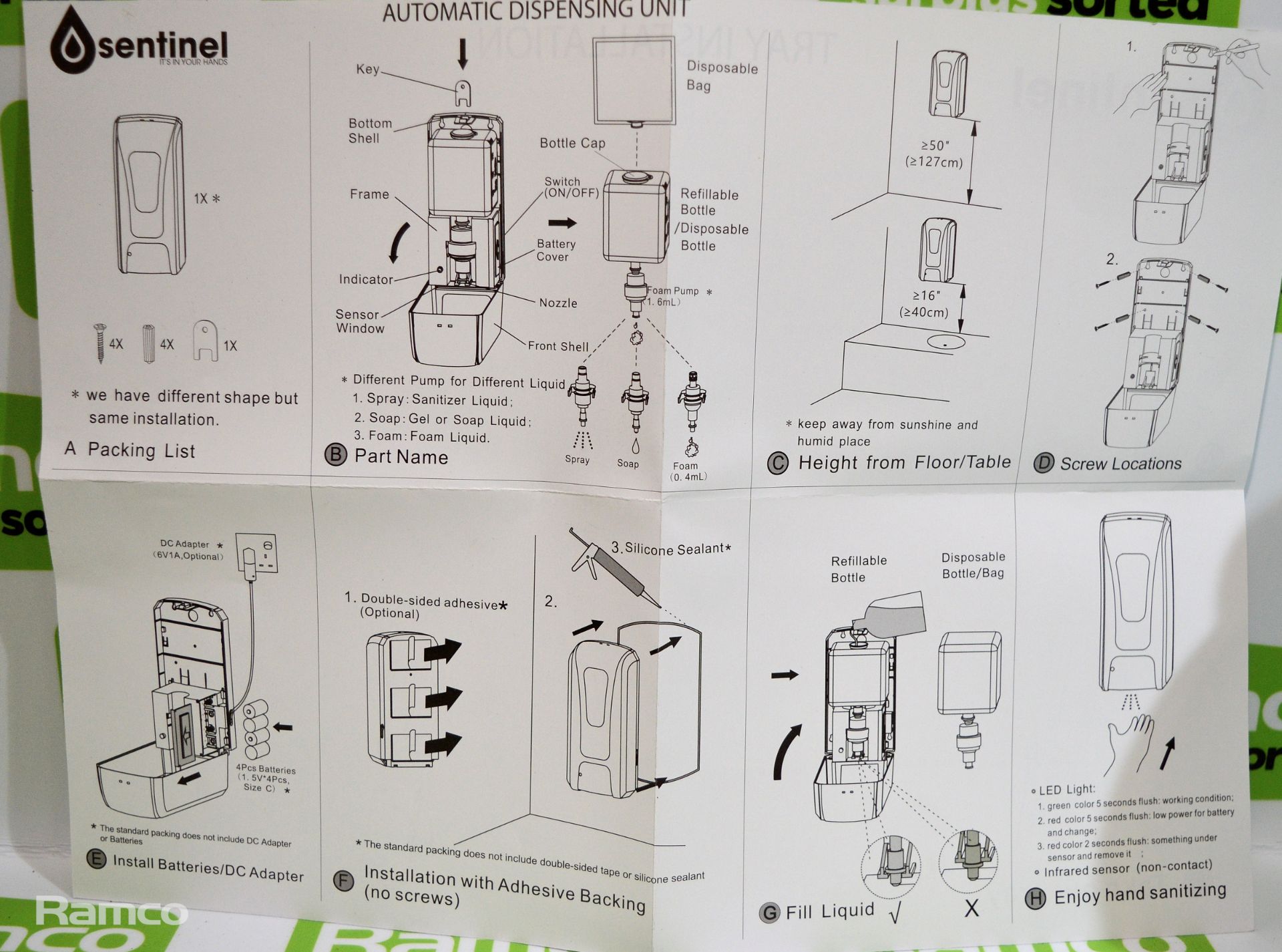2x Sentinel soap/antibacterial hand gel wall dispensers - Image 3 of 5
