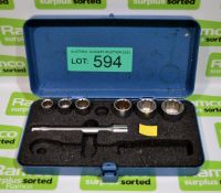 King Dick metric 3/8 inch wrench socket set - incomplete