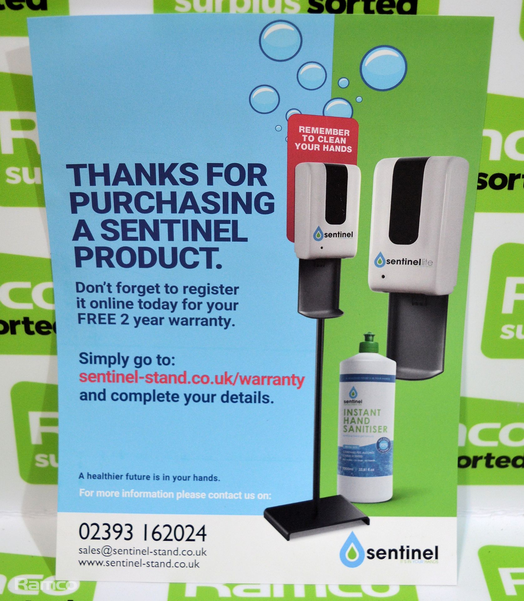 2x Sentinel soap/antibacterial hand gel wall dispensers - Image 4 of 5