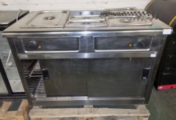 Lincat hot cabinet with bain marie top - model unknown 120x70x85