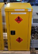 Single Yellow door chemical cabinet L45 x W47 x H92cm