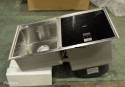 Dishwasher sink unit with tap