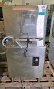 Asber GE-H 500 B DD hooded passthrough dishwasher 70 x 70 x 145