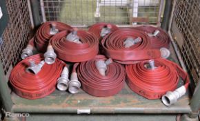 9x Layflat fire hose 45mm diameter