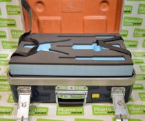 Small fibreglass tool box with trays - NO TOOLS