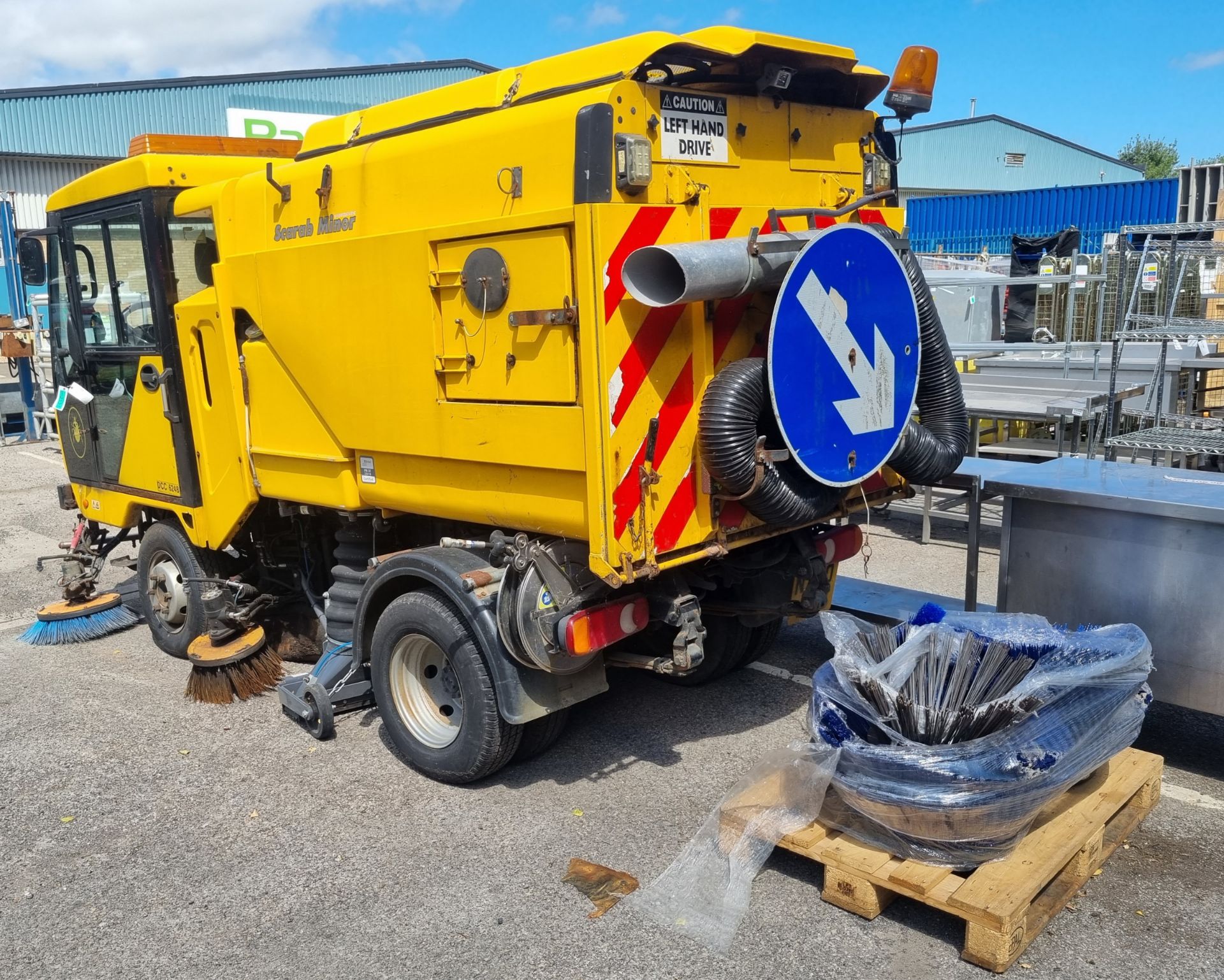 Hydrostatic Scarab Minor Road Sweeper - LH Drive - spare brushes - specialist loading - see desc. - Image 3 of 24