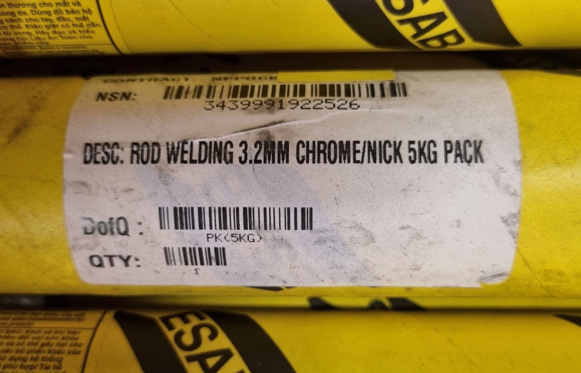 20x ESAB Tigrod 308L welding rods - 3.2mm x 1000mm chrome/nickel - Image 3 of 3