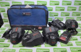 Cordless chargers Bosch, Einhell
