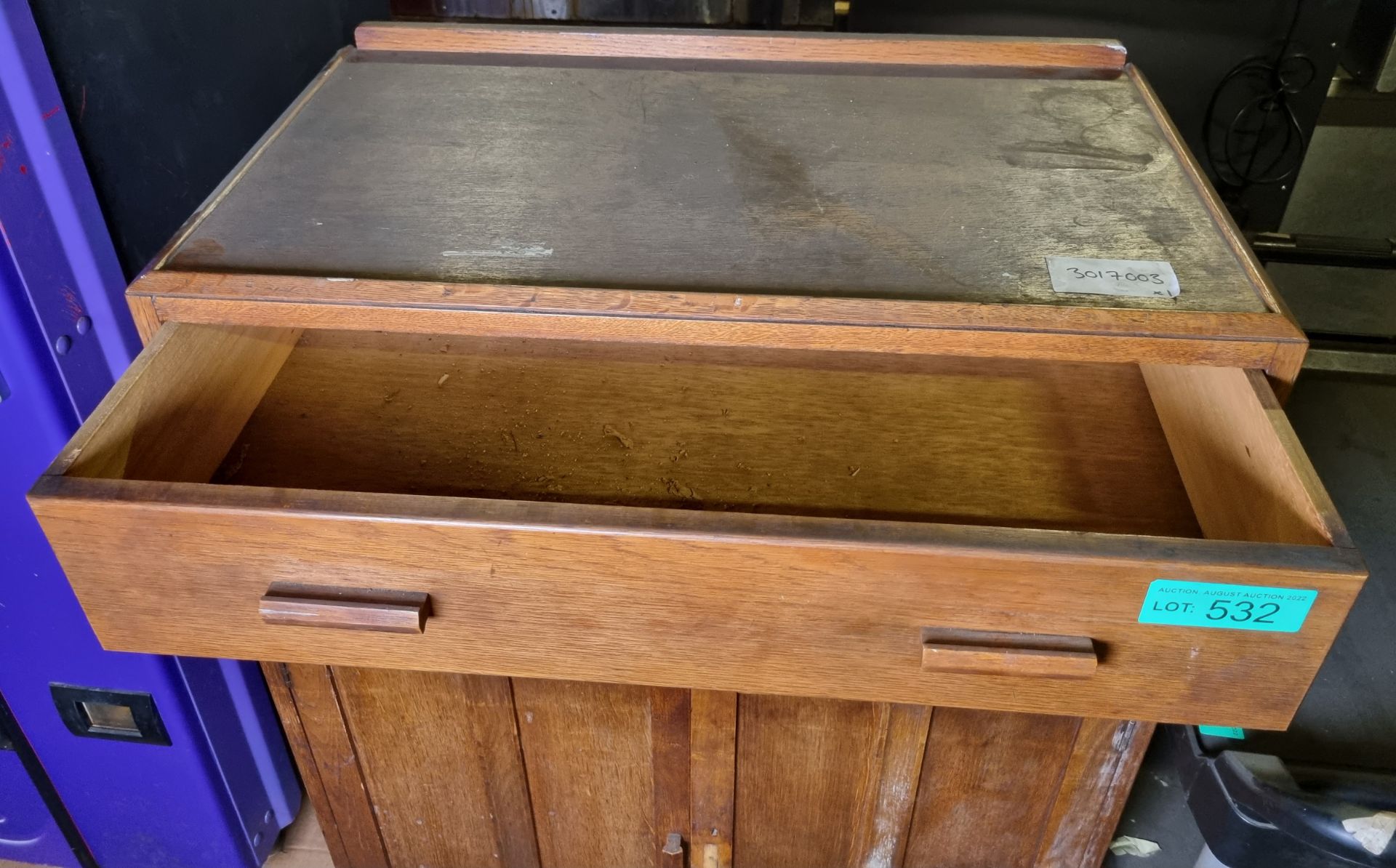 2 drawer 3 shelf wooden cabinet - L85 x W50 x H130cm - Image 4 of 7