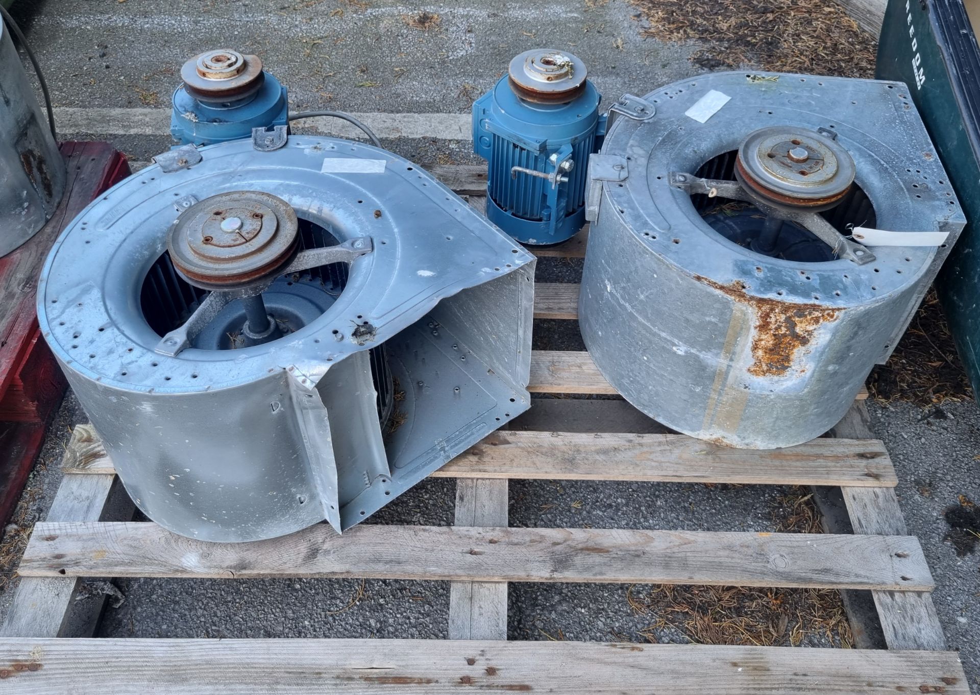 2x Soler & Palau fan blowers with external ABB motors