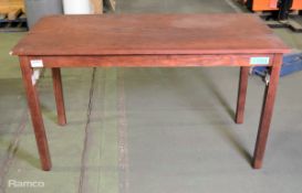 Dark Brown Wooden Table L1300 x W600 x H760mm