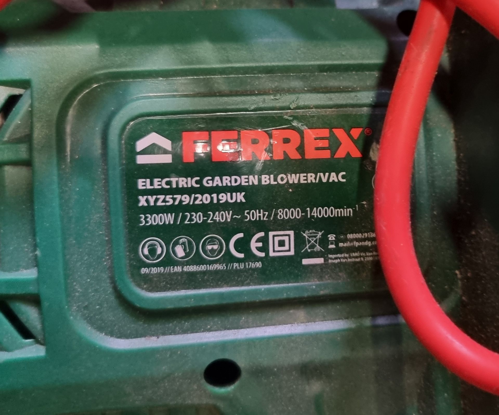 Ferrex XYZ579 electric garden blower / vac 230v - Image 5 of 6