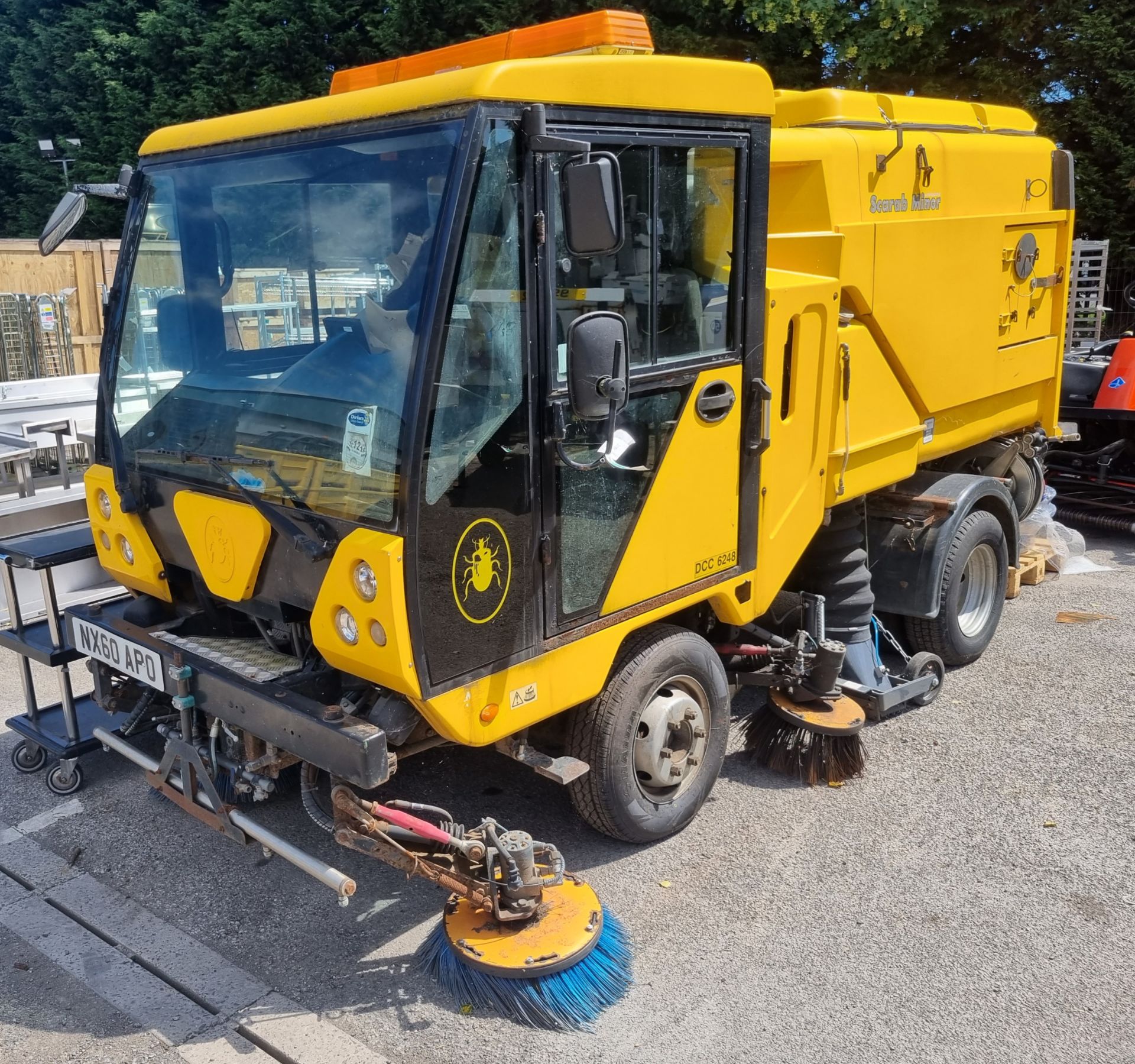Hydrostatic Scarab Minor Road Sweeper - LH Drive - spare brushes - specialist loading - see desc.