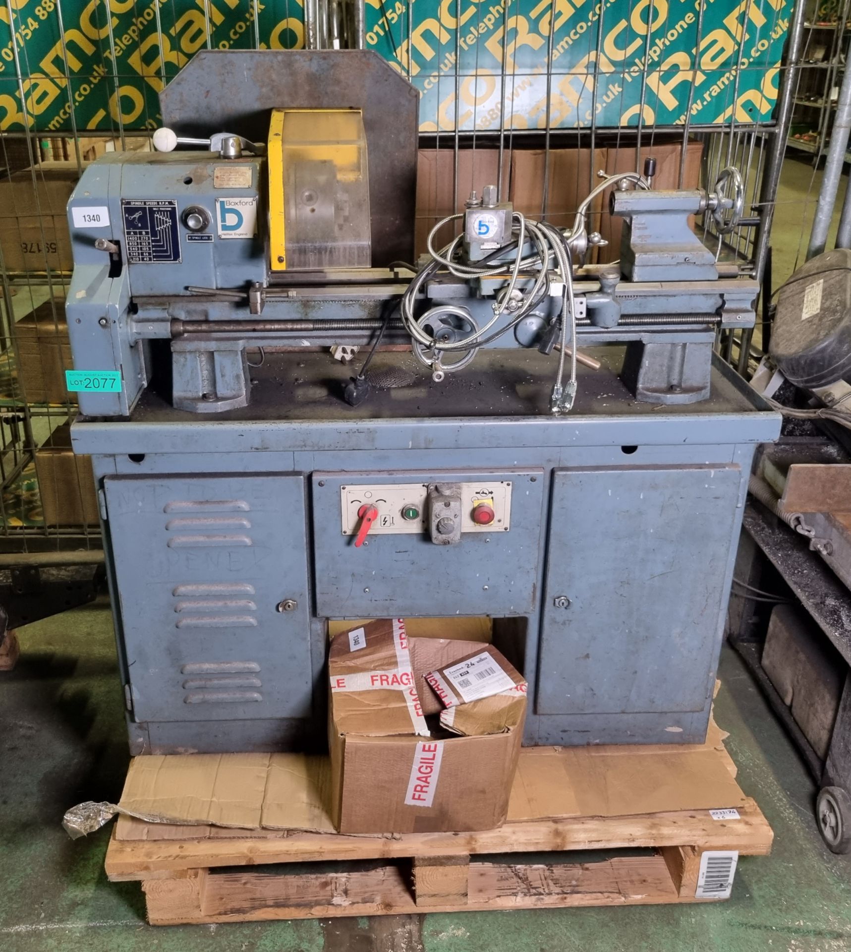 Boxford Model C Lathe & attachments (as seen in pictures) - serial number CUD 37329