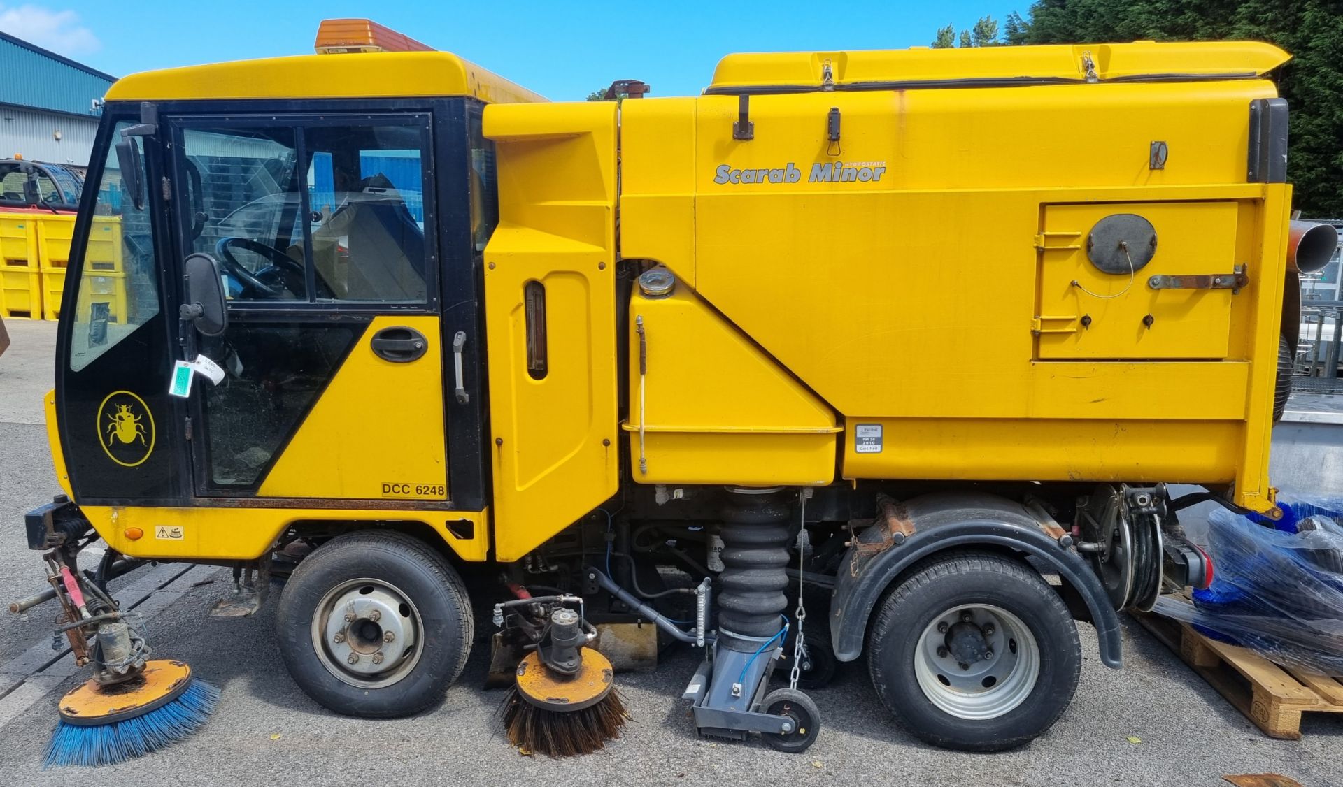 Hydrostatic Scarab Minor Road Sweeper - LH Drive - spare brushes - specialist loading - see desc. - Image 2 of 24