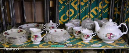 Chodziez 22 piece florale tea set