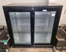 Polar GL003 double sliding door back bar fridge 90 x 50 x 90