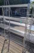 Stainless steel 4 tier wire racking L119 X W60 x H179Cm