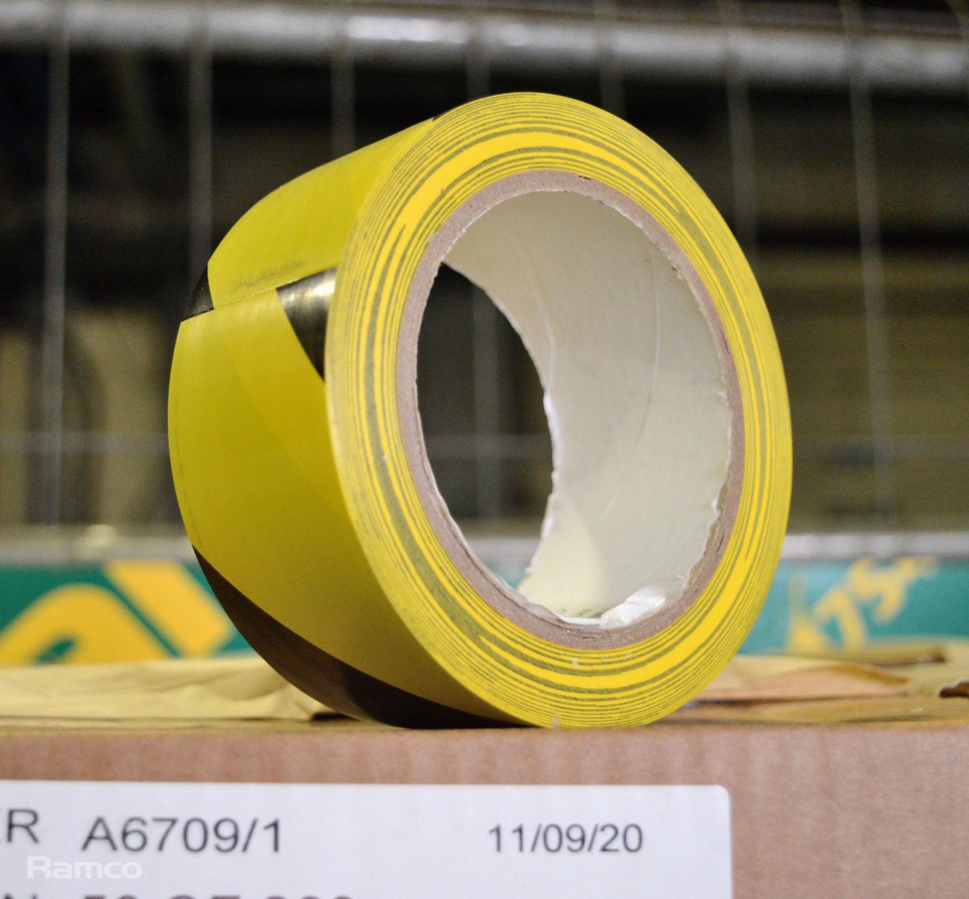 Anixter Black & Yellow Flagging Tape 50mm x 30m - 6 Rolls Per Box - 6 boxes - Image 3 of 4