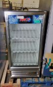 True GDM-10 drinks fridge - pepsi branding - 65 x 65 x 135cm - NO KEYS