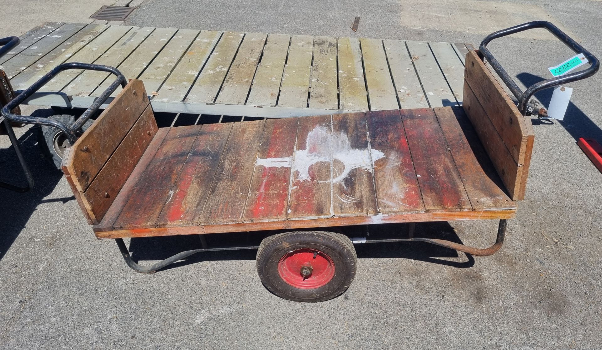 Bowley two wheeled barrow - no sides - bed length L1500mm (not including handles)