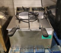 RM Gastro FE-88 electric, countertop, double tank fish fryer