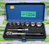 King Dick 9-piece metric 3/8 inch wrench socket set 10-22mm