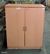 Wooden 3 tier 2 door cabinet - L85 x D45 x H120cm
