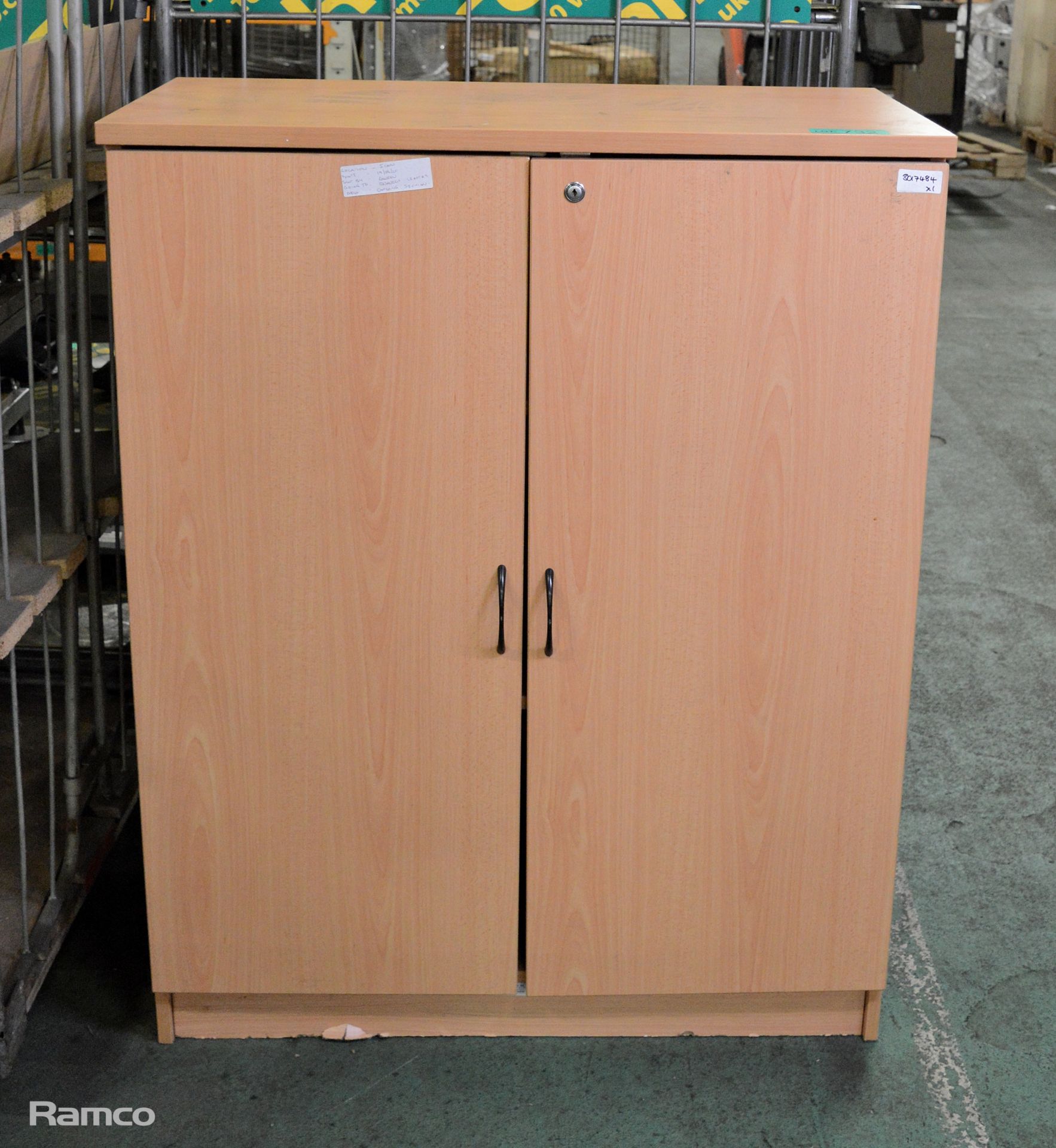 Wooden 3 tier 2 door cabinet - L85 x D45 x H120cm