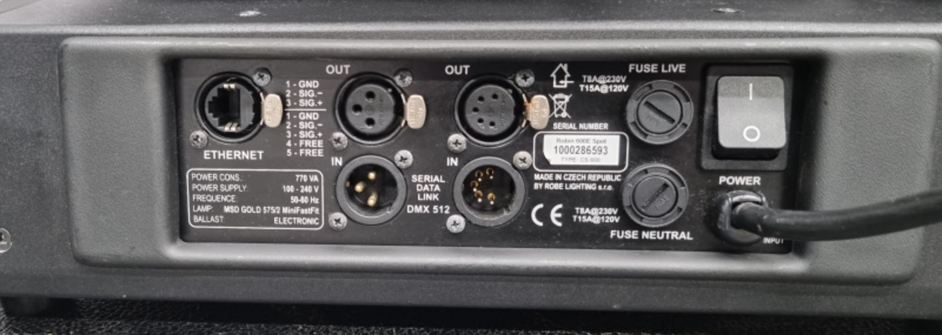 2 x Robe Robin 600E Spot with flight case - Image 2 of 6