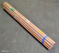 16x Brush wooden handles 120cm long