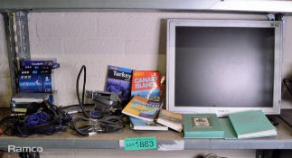 Philips PC monitor 170CS with stand & Pocket language books, headphones, tapes, Julie Parker Gypsy