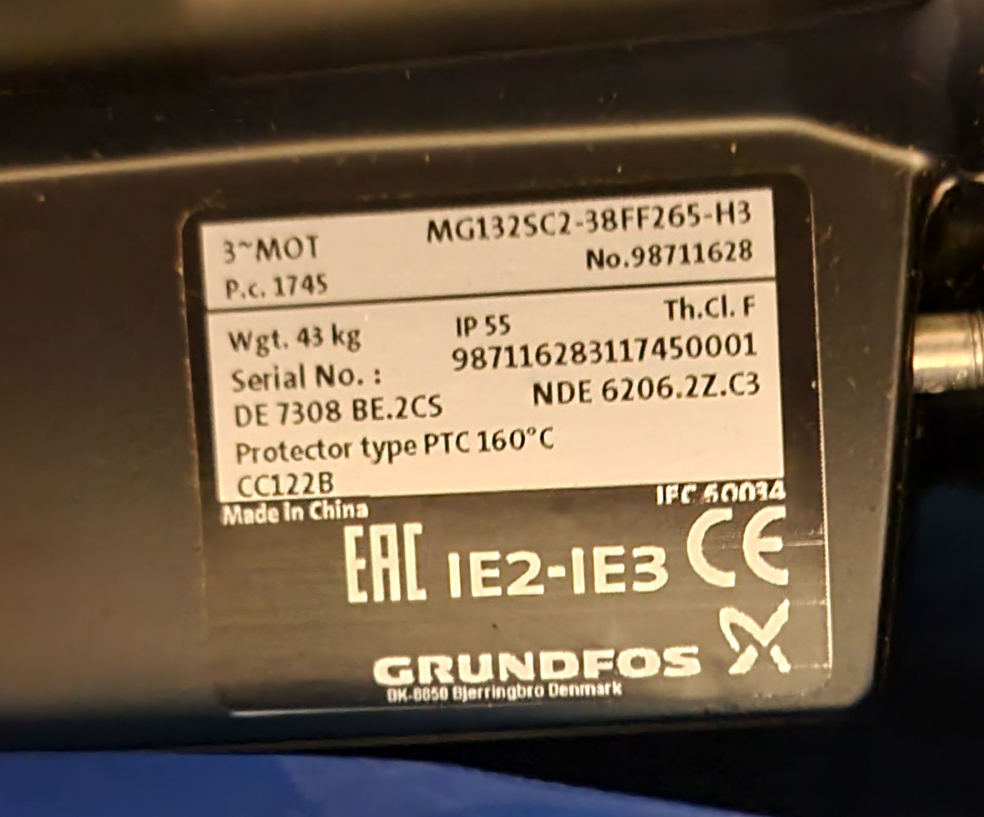 Grundfos MG132SC2 MTR 15 10/6 centrifugal pump 98711628 - Image 4 of 6