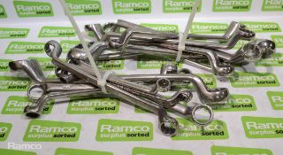 16x Ring Spanners - various sizes as seen in the pictures