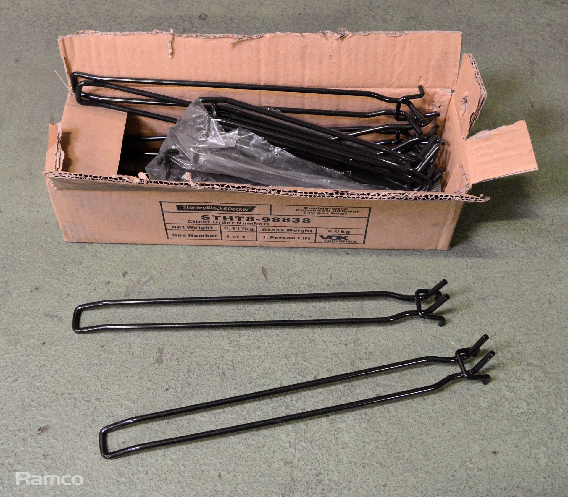 Stanley Black & Decker double wire euro hooks - 200mm