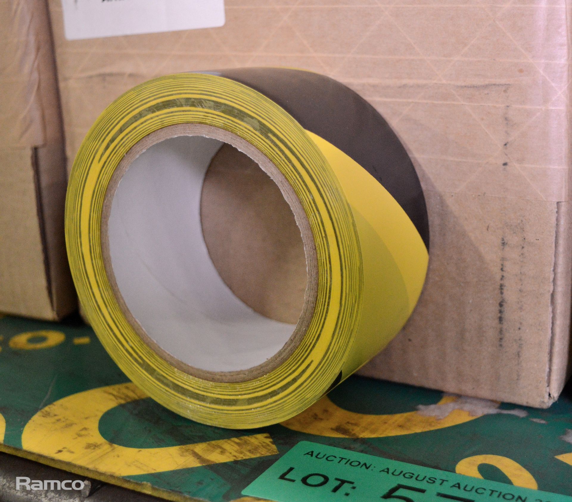 Anixter Black & Yellow Flagging Tape 50mm x 30m - 6 Rolls Per Box - 6 boxes - Image 2 of 3