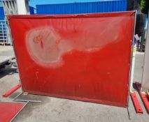 Futuris frame kit & EN1598 orange welding curtain 244 x 183cm