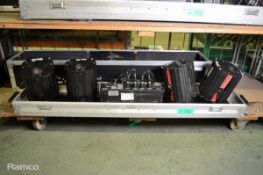 4x Robocolor 2 stage lighting with controller & carry case
