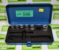 King Dick metric 3/8 inch wrench socket set - incomplete