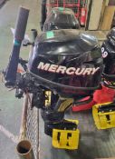 Mercury 9.9HP four stroke outboard motor & fuel can - 19.1 hours - Model 7F10201UA - serial 0R517477