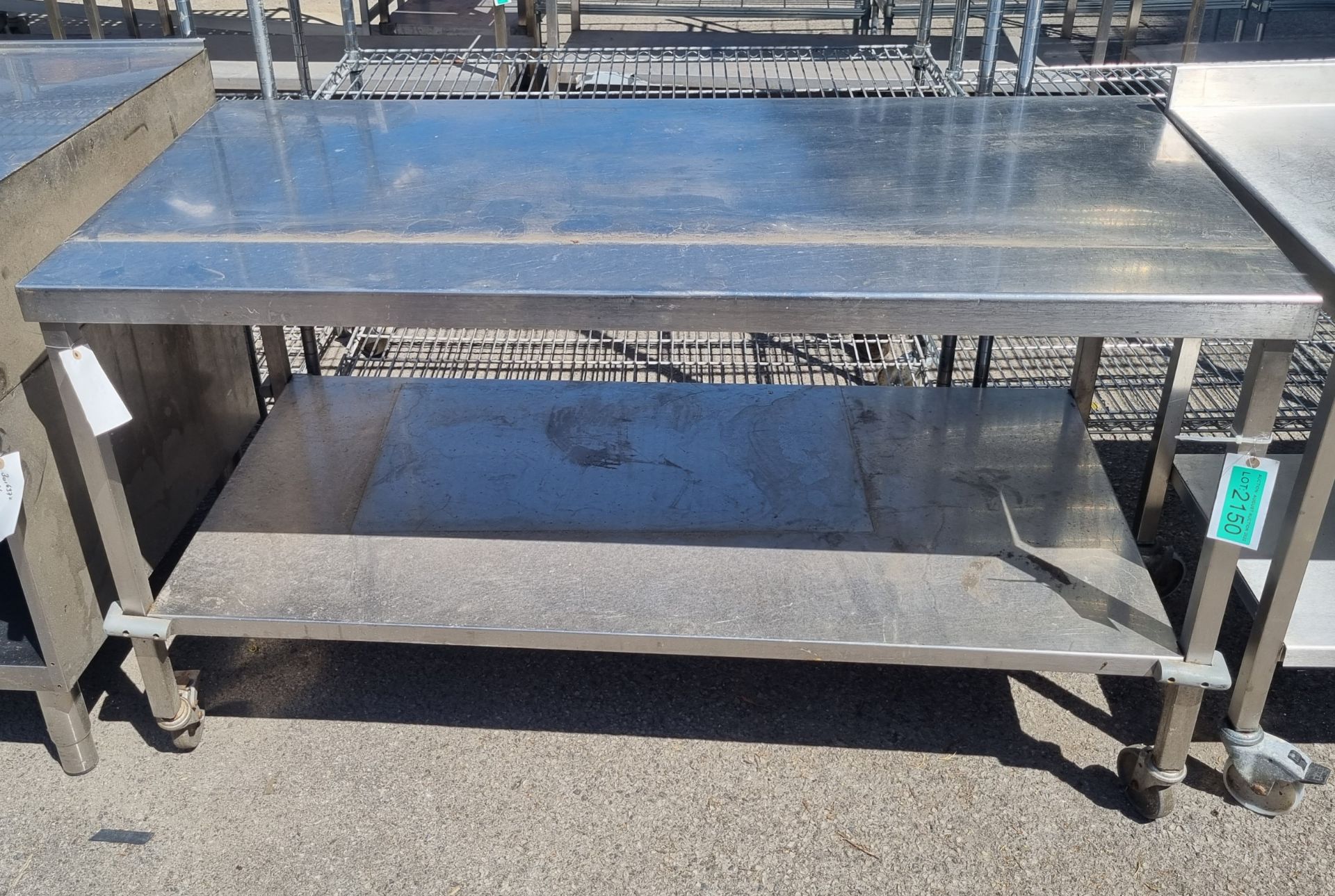 Stainless steel Countertop L147 x W70 x H83cm