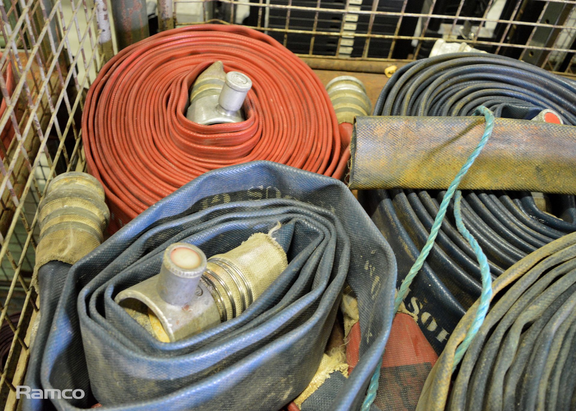 9x Assorted flat lay fire hose 65mm diameter - Image 2 of 4