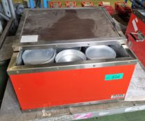 Hotlock electric hotbox with 24 serving dishes 60 x 45 x 35cm