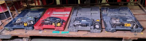 4x Bosch electric jigsaws in cases