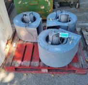 3x Soler & Palau fan blowers with internal electric motors