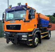 2009 (reg WP09 ULX) MAN TGM 18.290 Combi with Schmidt Stratos 6m3 pre-wet gritter mount and plough.