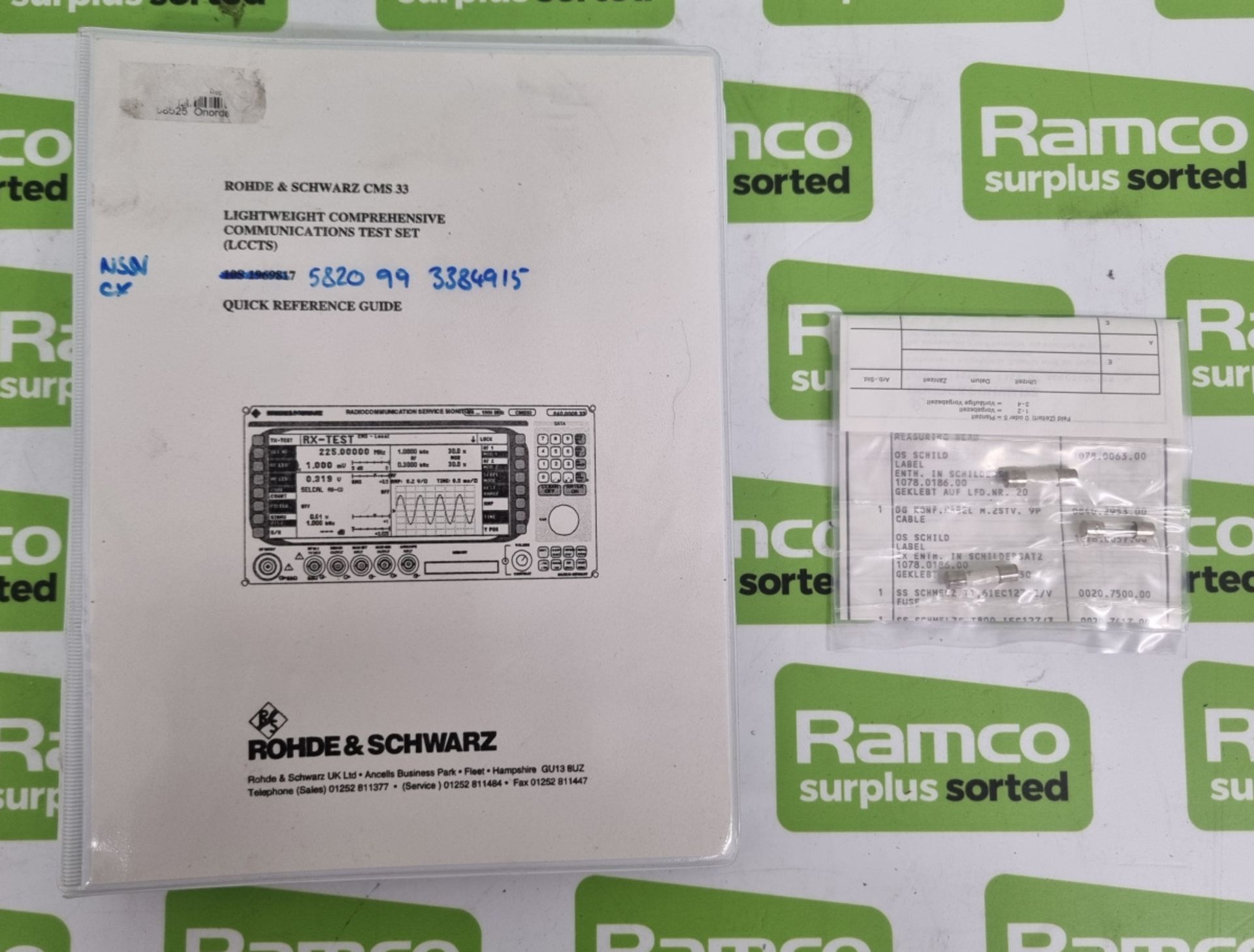 Rohde & Schwarz CMS33 Radiocommunication Service Monitor 0.4 - 1000mhz - 840.0009.34 with carry case - Image 9 of 13